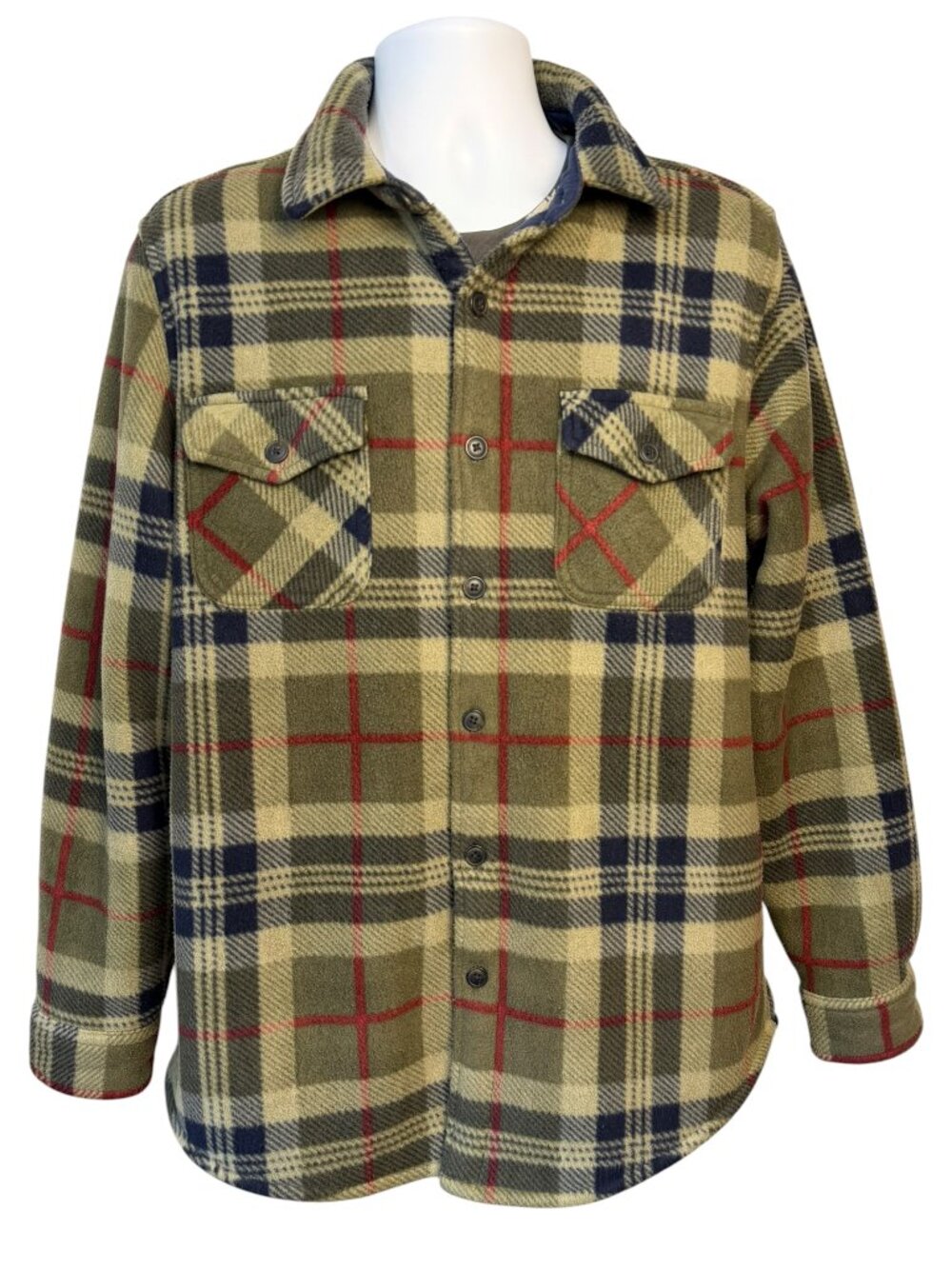 Freedom Foundry Sherpa Lined Plaid Shirt Jacket Large Shacket